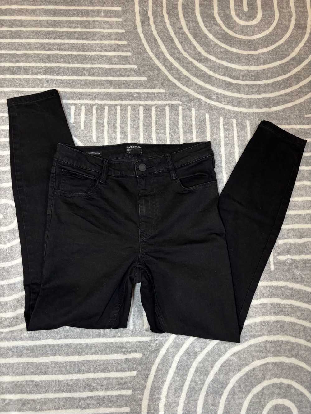 Frank And Oak Jeans, Debbie Skinny Fit, 29, Size 8, Black Denim, 29x27, Slim - Picture 5 of 10